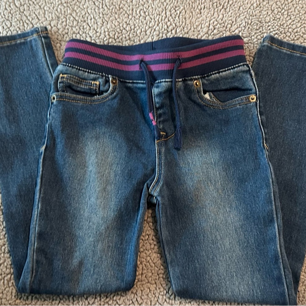 Cat & Jack Navy Pants with Gray Waistband